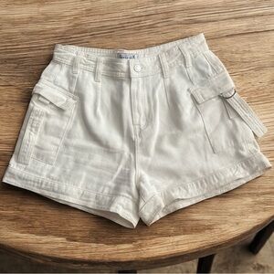 White Women Cargo Shorts